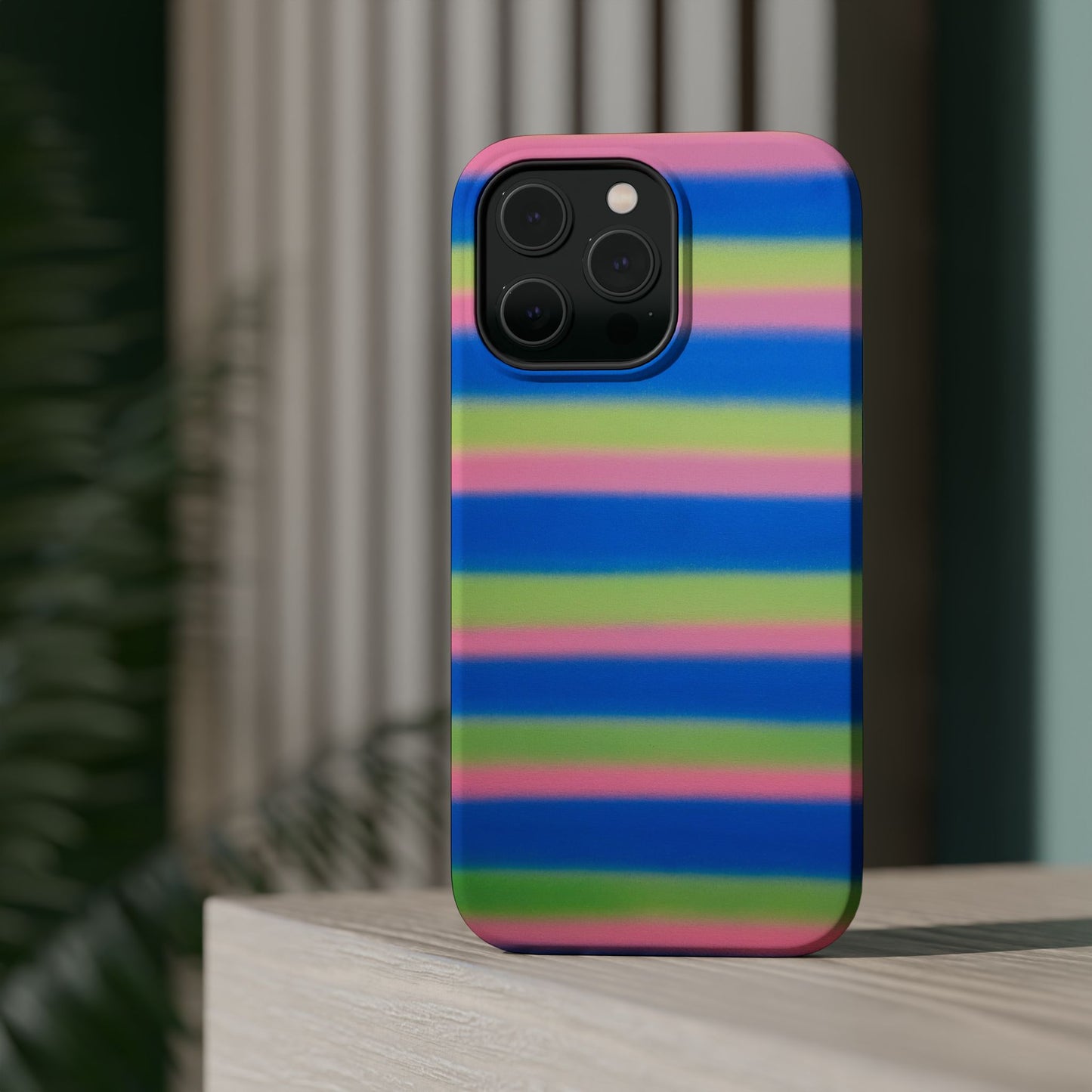 MagSafe "sherbet stripes" airbrush iPhone case