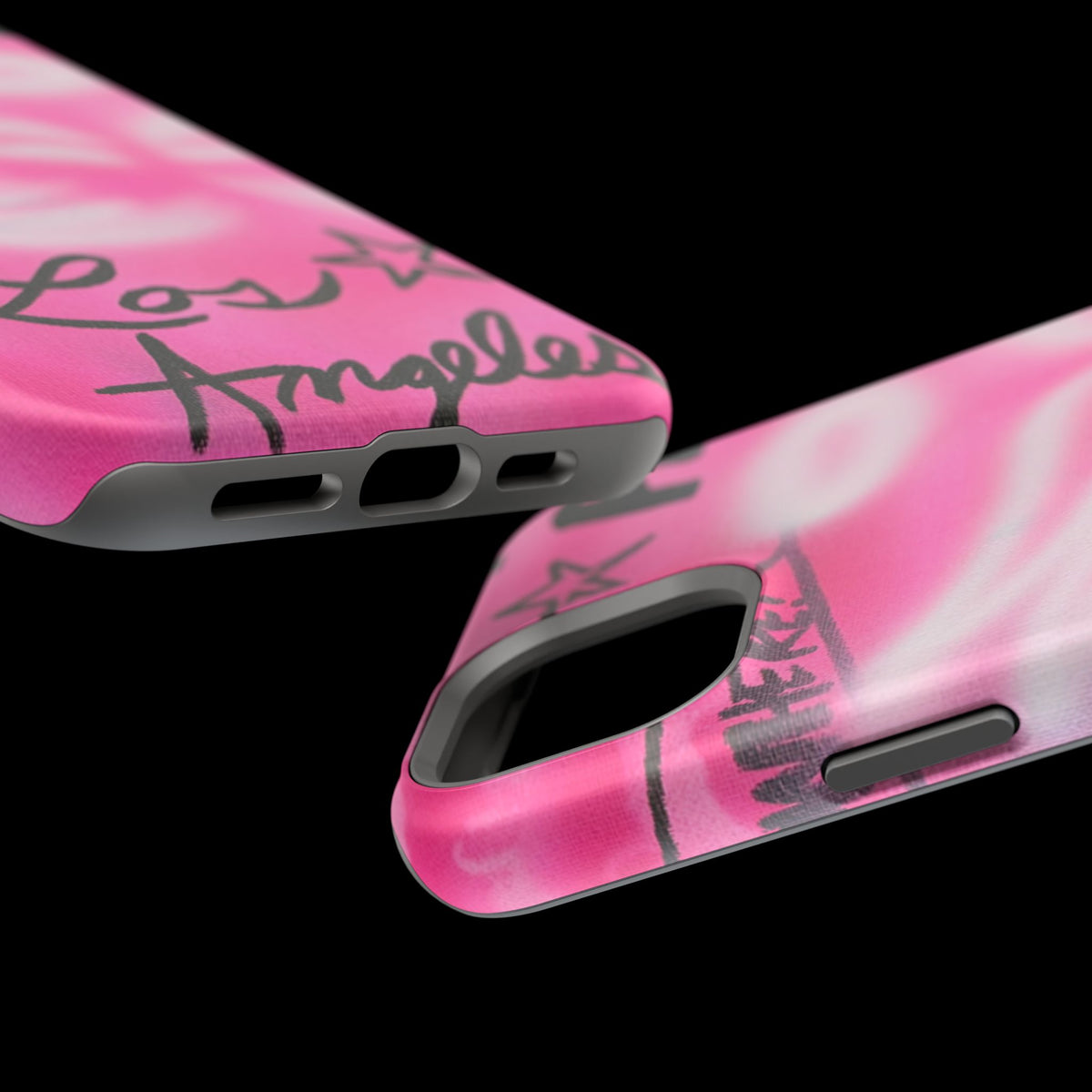 MagSafe "pinke Engelsflügel" Airbrush iPhone Hülle