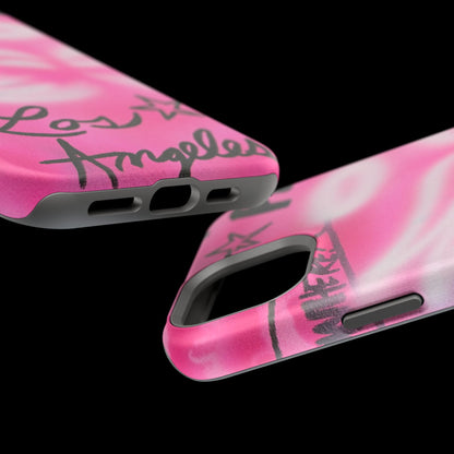 MagSafe "pinke Engelsflügel" Airbrush iPhone Hülle