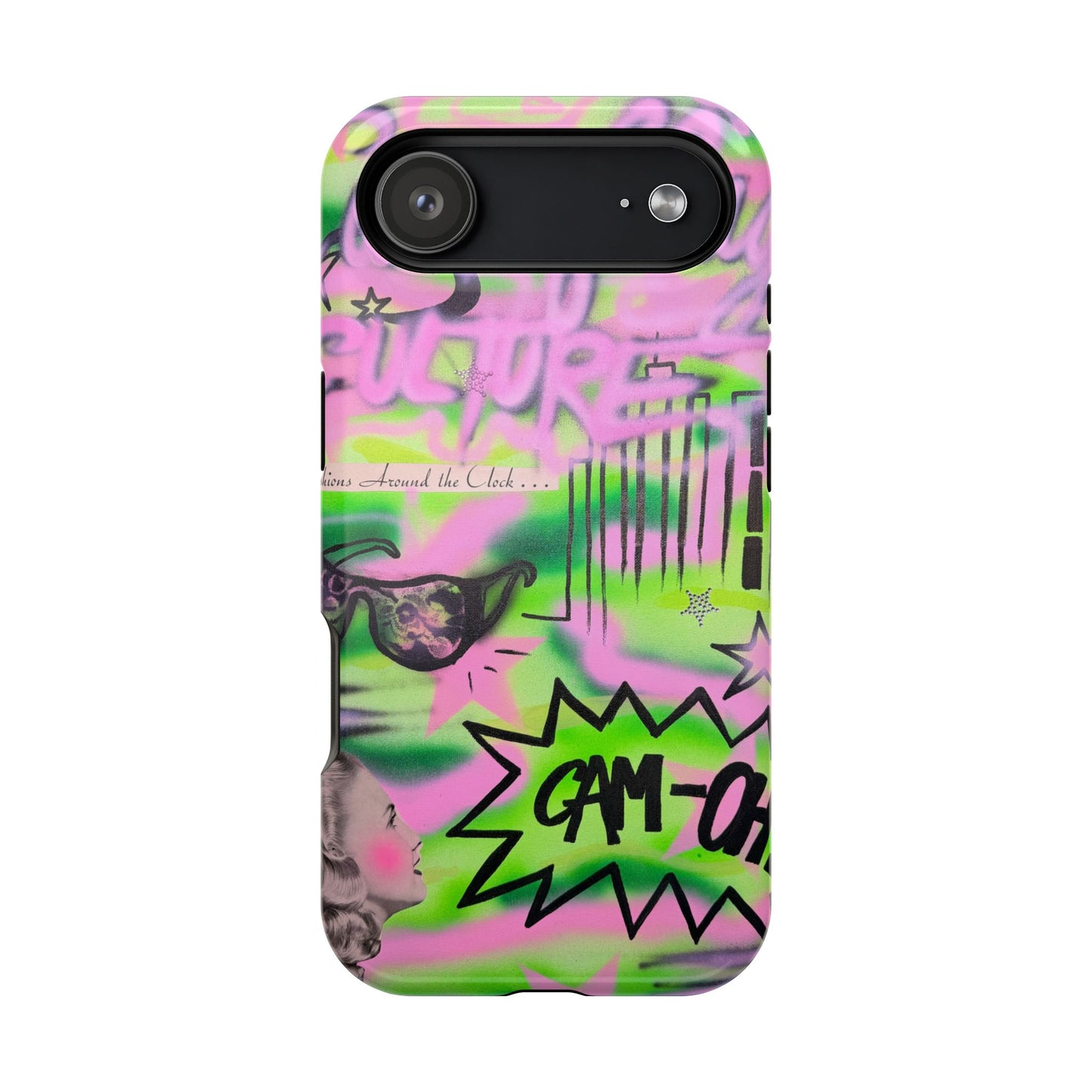 MagSafe "green camo" airbrush iPhone case