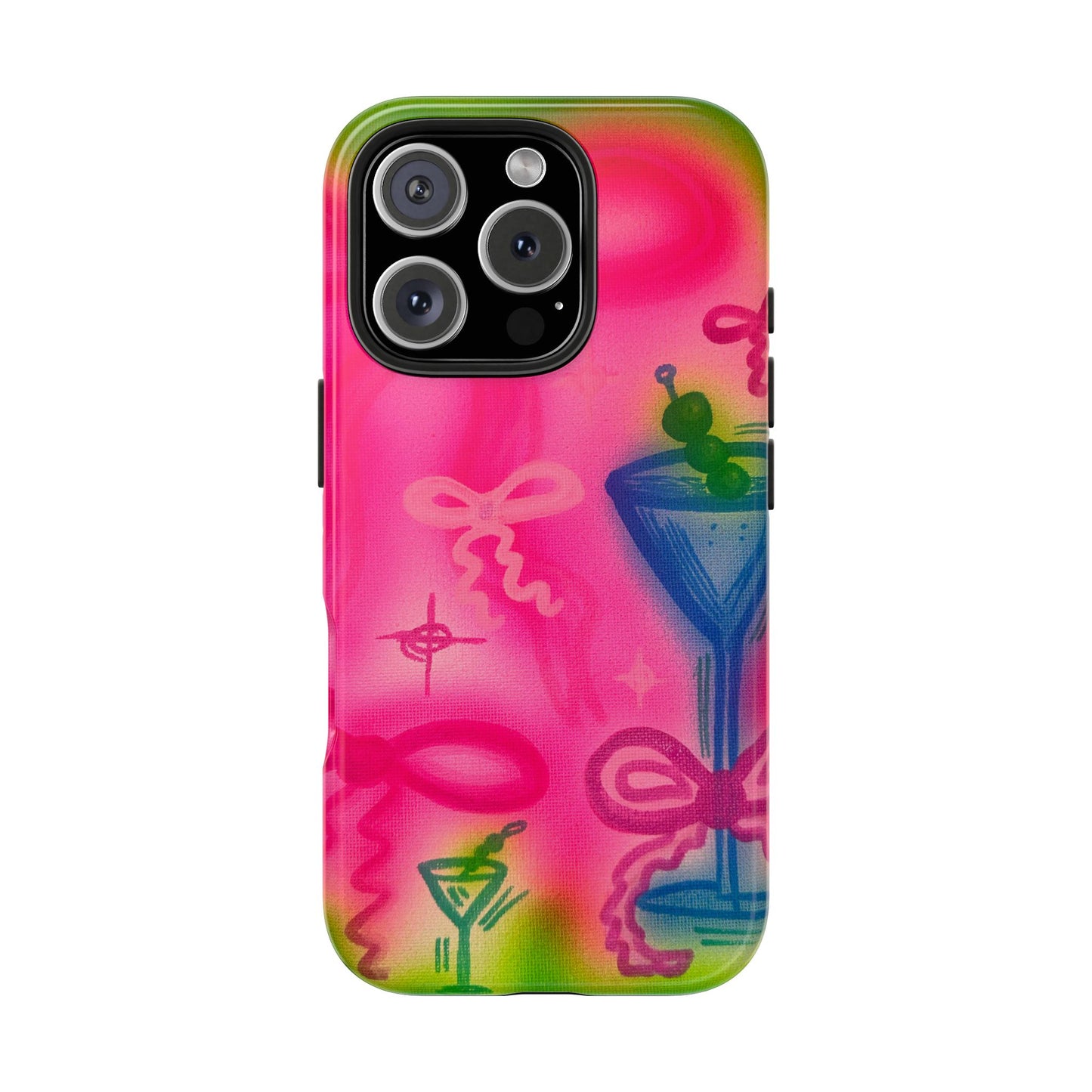 "bow martini" airbrush iPhone case