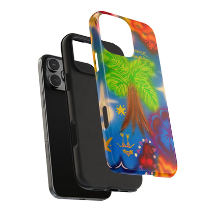 "neon blue palms" airbrush iPhone case