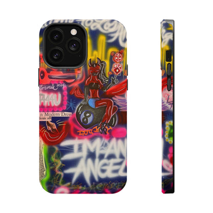 MagSafe "im an angel" airbrush iPhone case