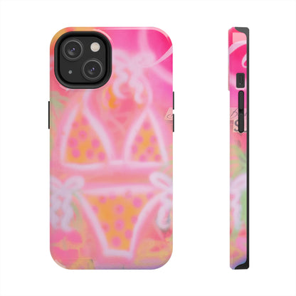 "yellow polka dot bikini" airbrush iPhone case