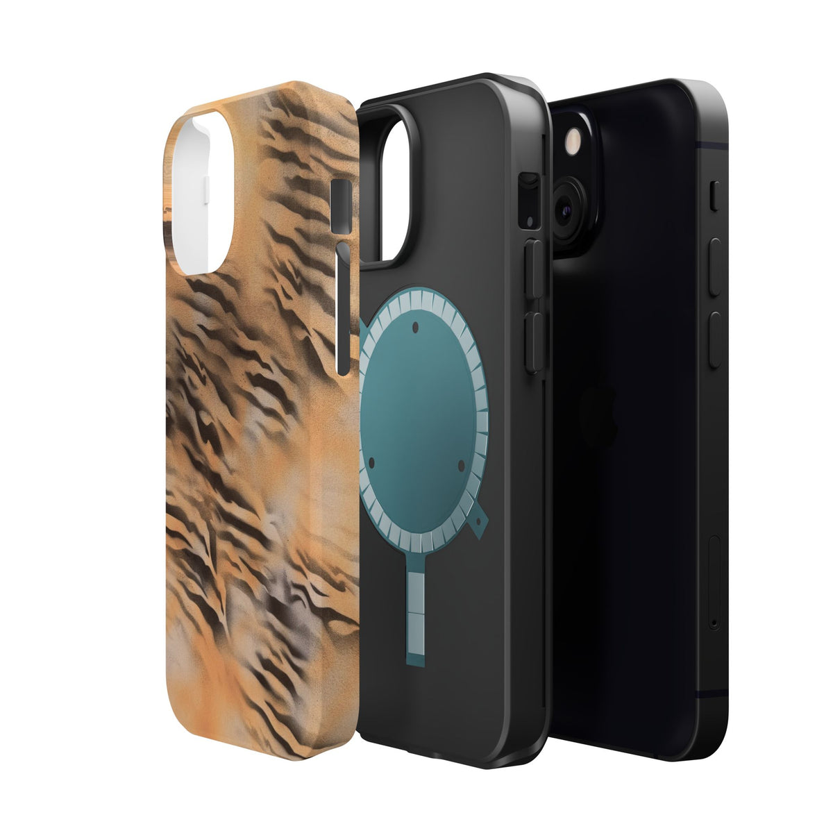 MagSafe "neutral tiger" airbrush iPhone case