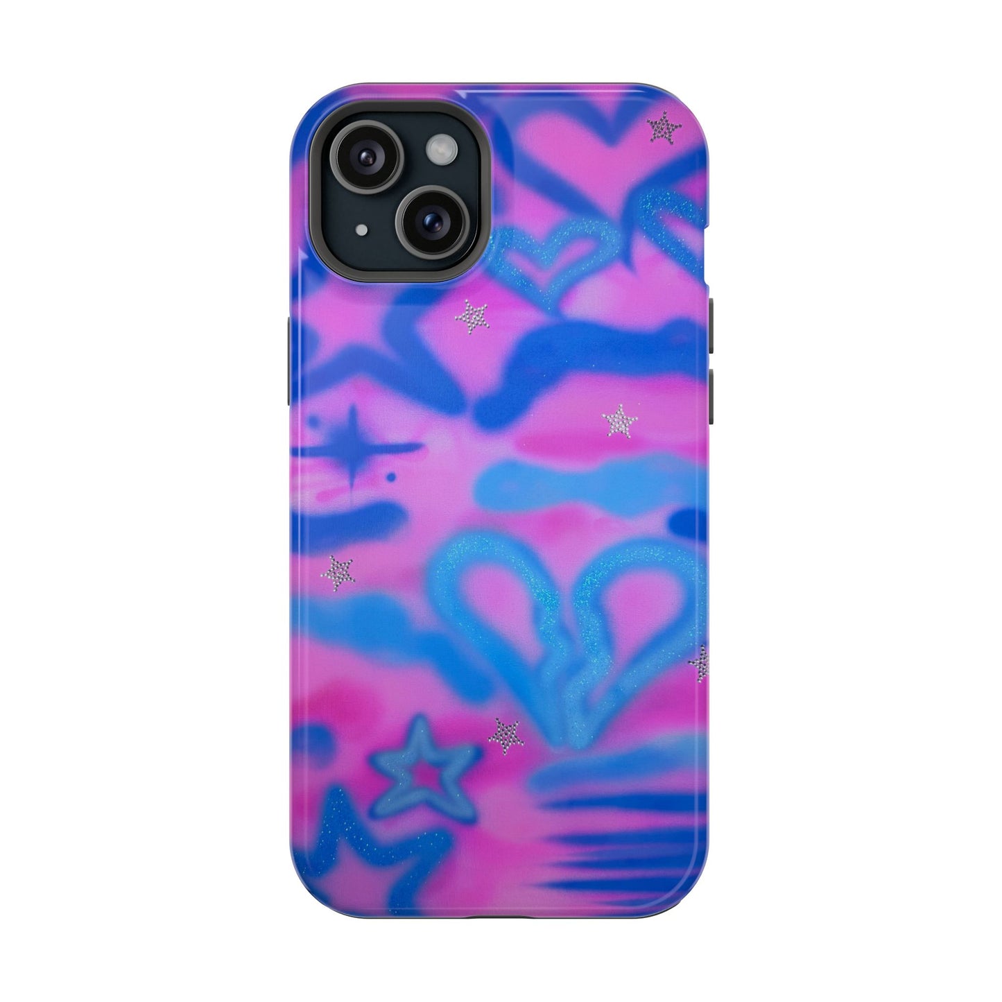 MagSafe "blue camo" airbrush iPhone case