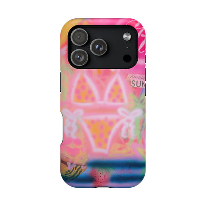 MagSafe "santa monica strawberry" airbrush iPhone case