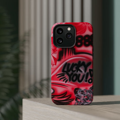 MagSafe „lucky you! pt. 2“ Airbrush iPhone Hülle