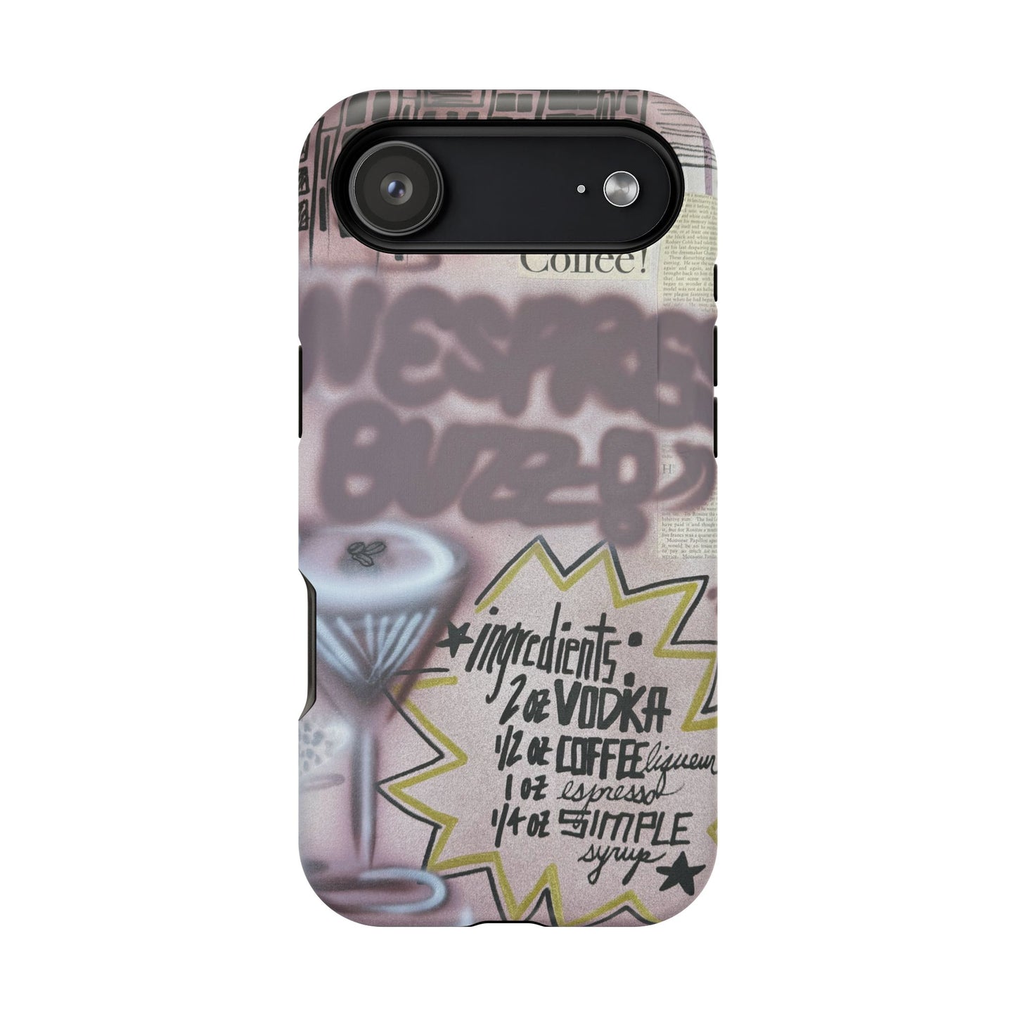 MagSafe "espresso martini" airbrush iPhone case