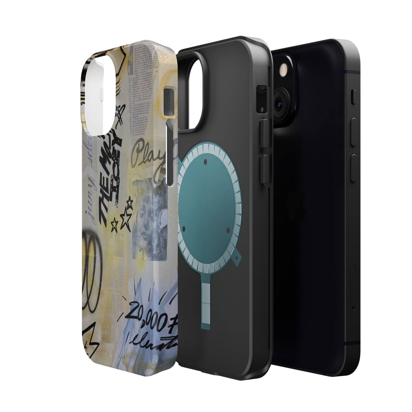 MagSafe "golden glacier" airbrush iPhone case