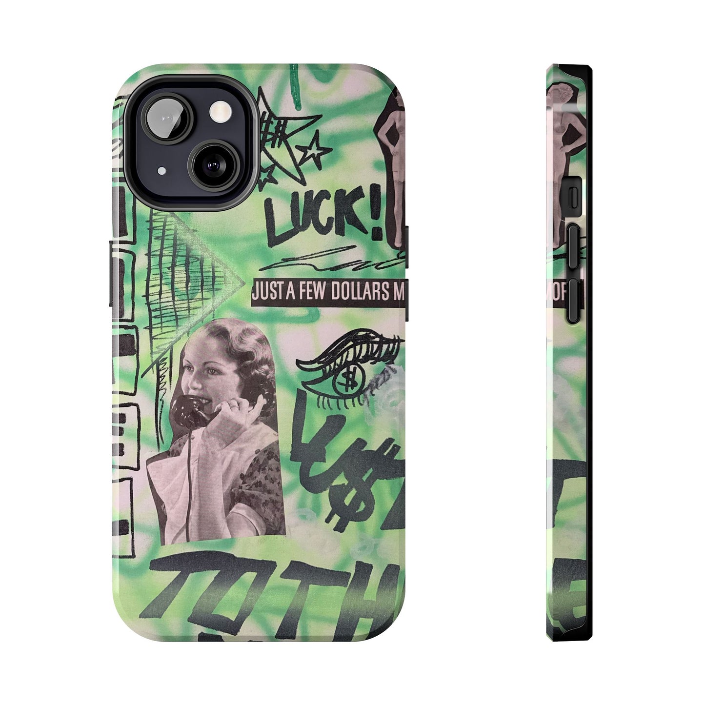 "lust over luck" airbrush iPhone case