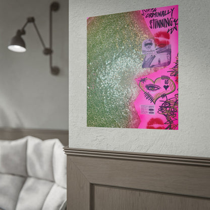 "glitter gloss" airbrush rolled print