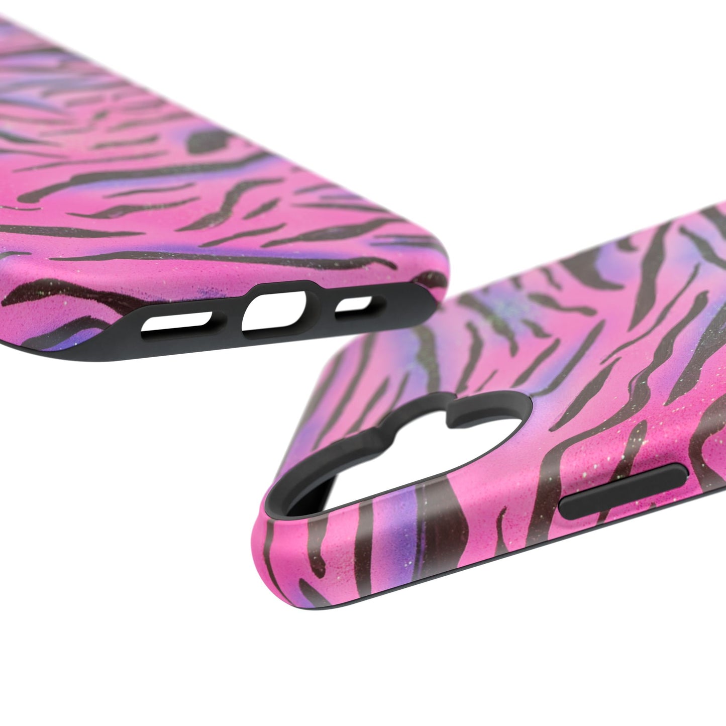 MagSafe "glitter zebra" airbrush iPhone case