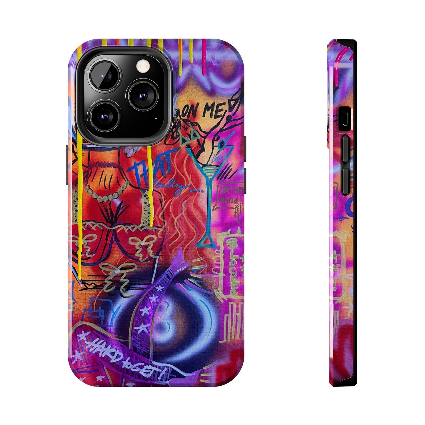 "shots on me" airbrush iPhone case