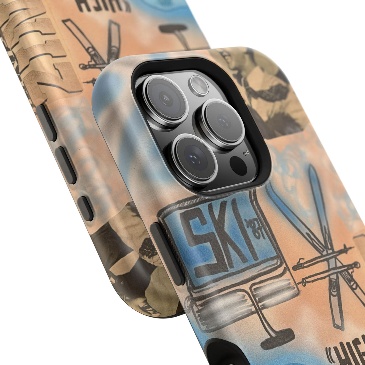MagSafe „high in the clouds“ Airbrush iPhone Hülle