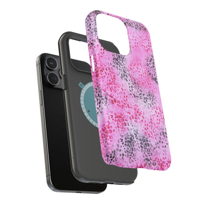 MagSafe "pink cheetah" airbrush iPhone case
