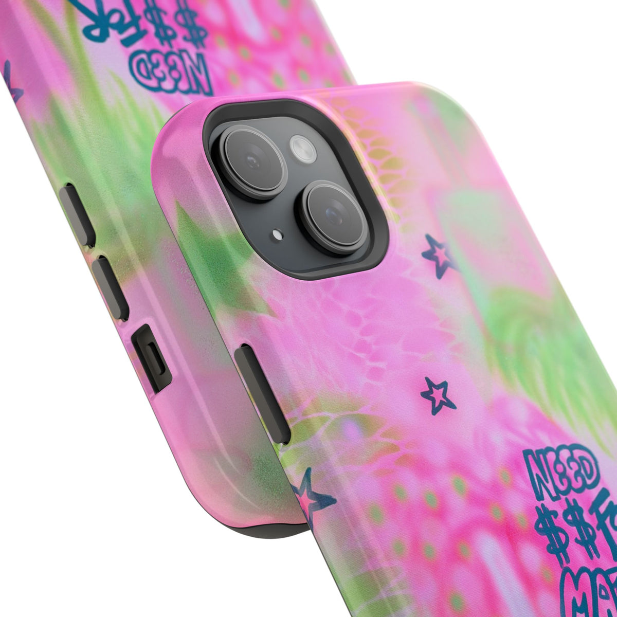 MagSafe "need $$ for matcha" airbrush iPhone case