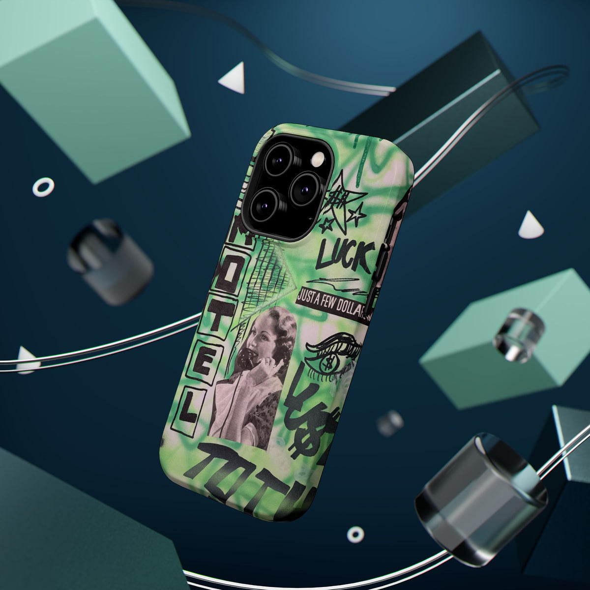 MagSafe "lust over luck" airbrush iPhone case