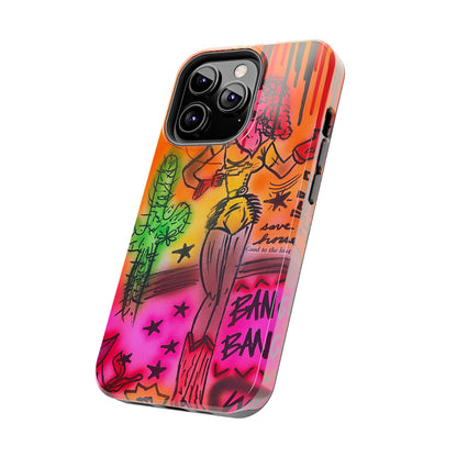 "wild, wild west" airbrush iPhone case