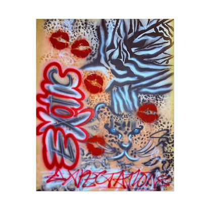 "exotic expectations" airbrush rolled print