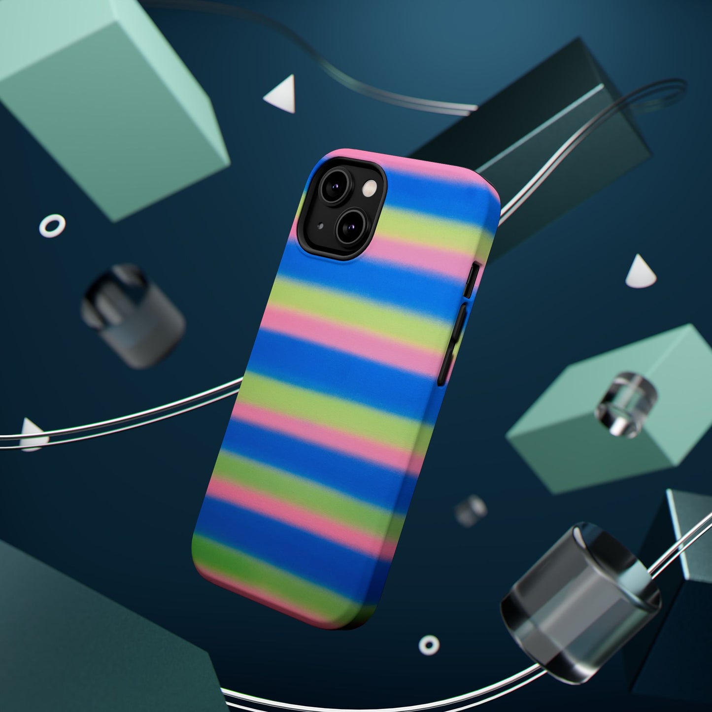 MagSafe "sherbet stripes" airbrush iPhone case