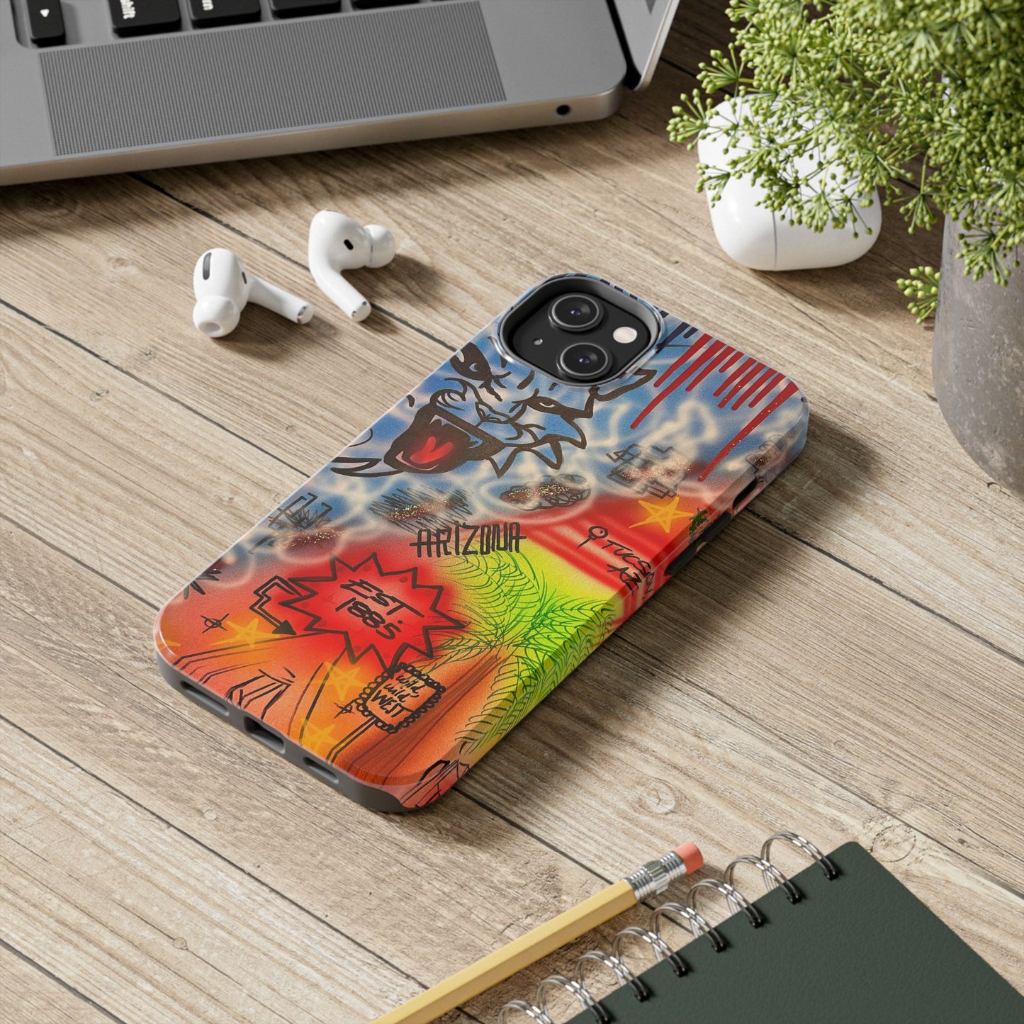 "tucson, arizona pt. 2" airbrush iPhone case