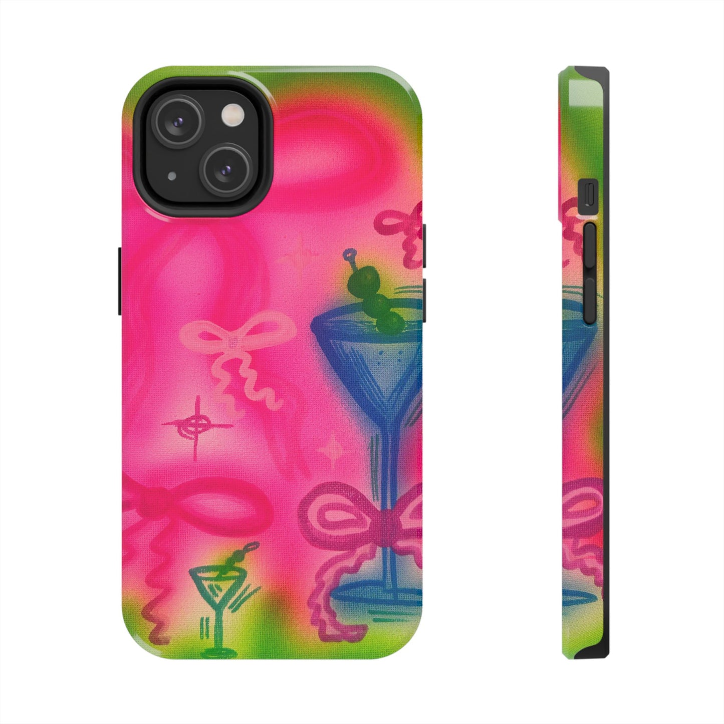 "bow martini" airbrush iPhone case