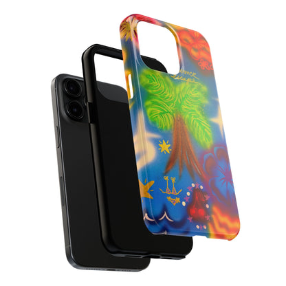 "neon blue palms" airbrush iPhone case