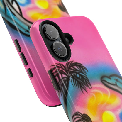 "dolphin love" airbrush iPhone case
