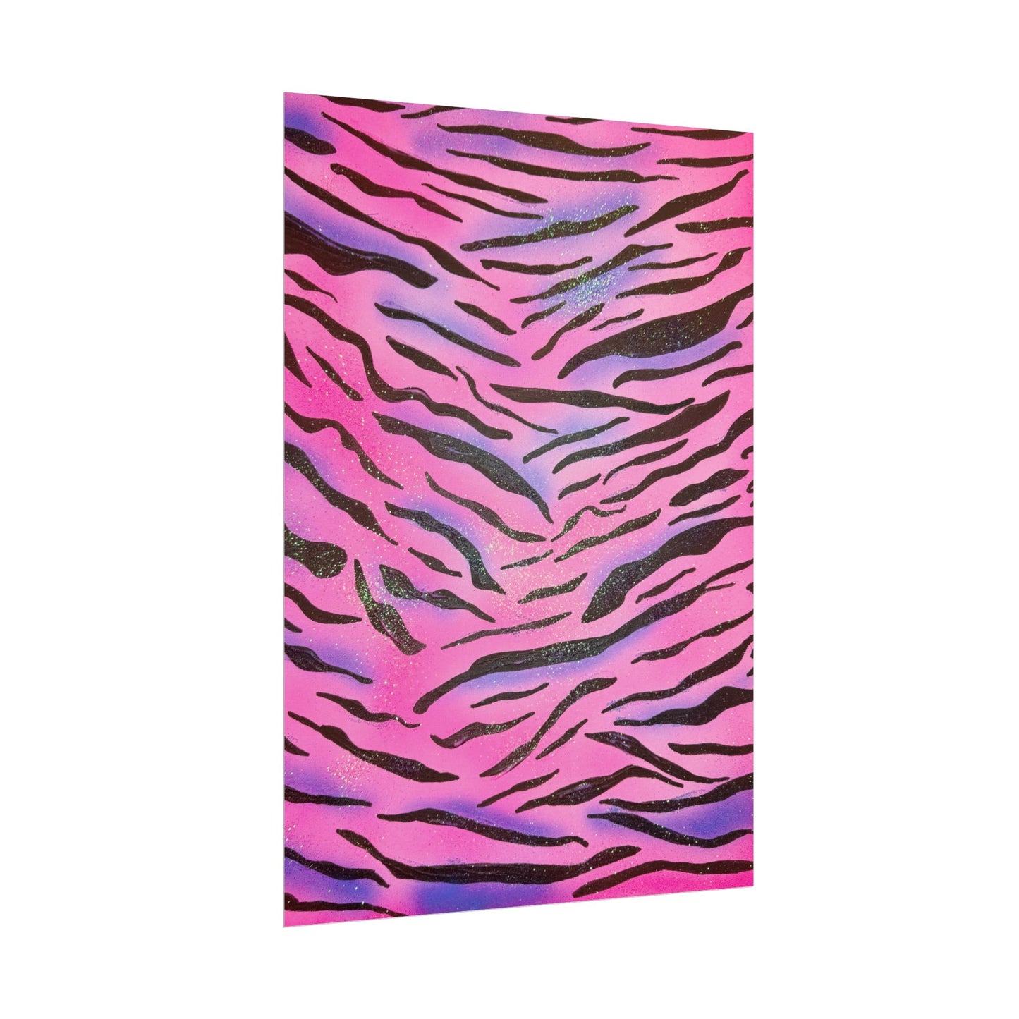 "glitter zebra" airbrush rolled print