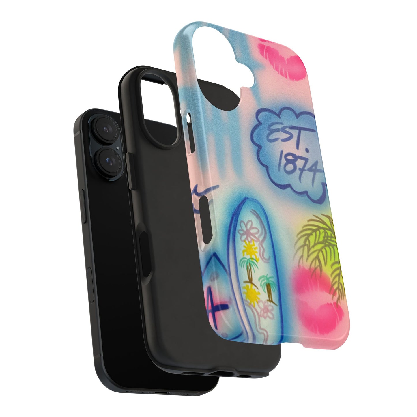 "in the wave" airbrush iPhone case