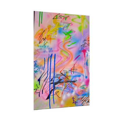 "neon haze" airbrush rolled print