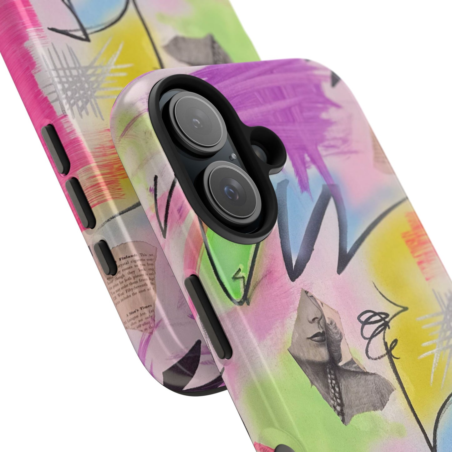 "pastel static" airbrush iPhone case