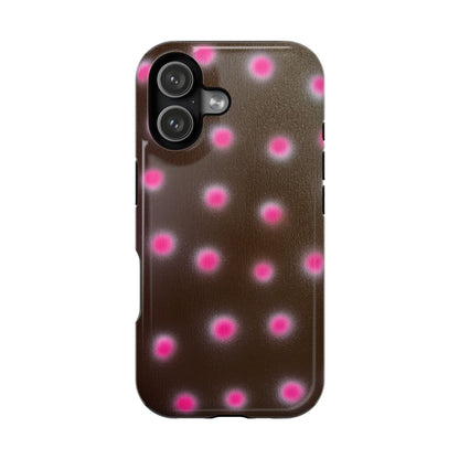 MagSafe "cherry mocha polka dot" airbrush iPhone case
