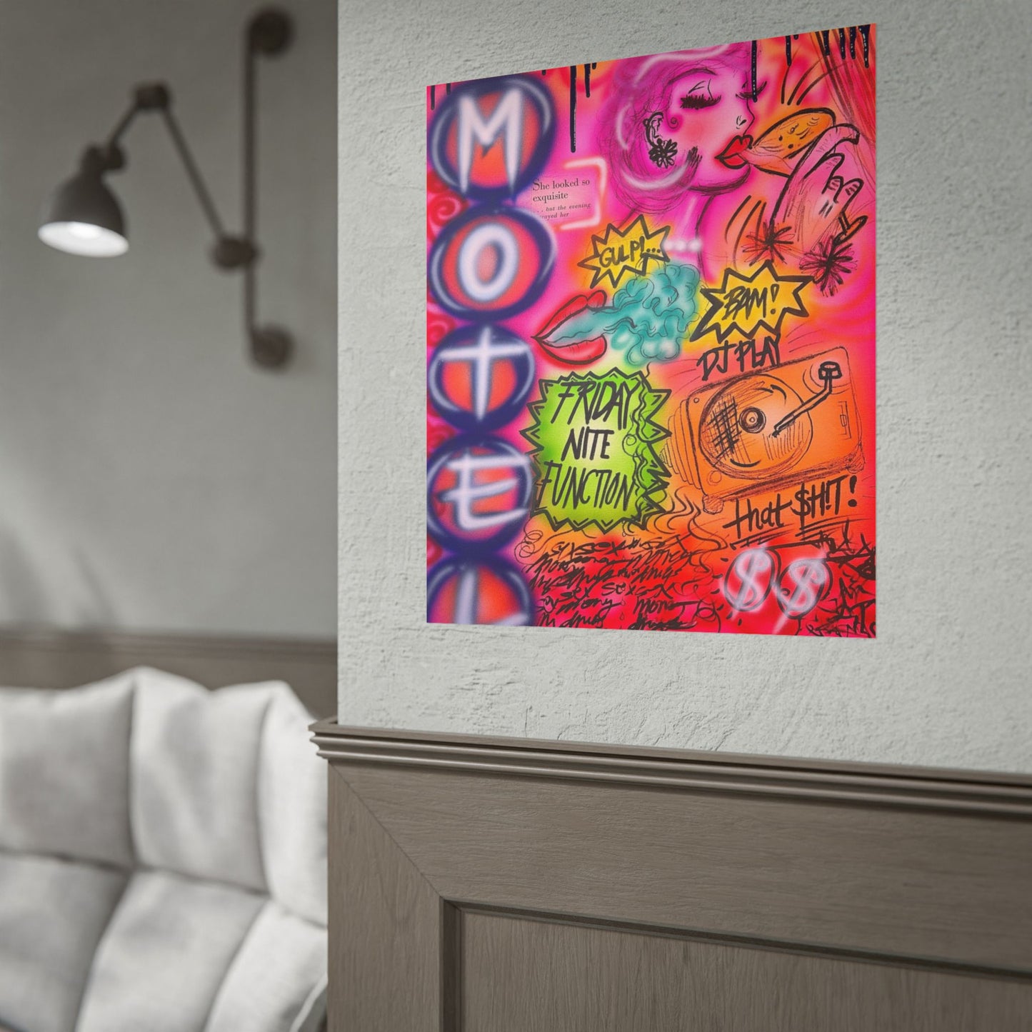 "vegas ventures" airbrush rolled print