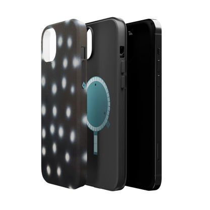 MagSafe "coconut noir polka dot" airbrush iPhone case