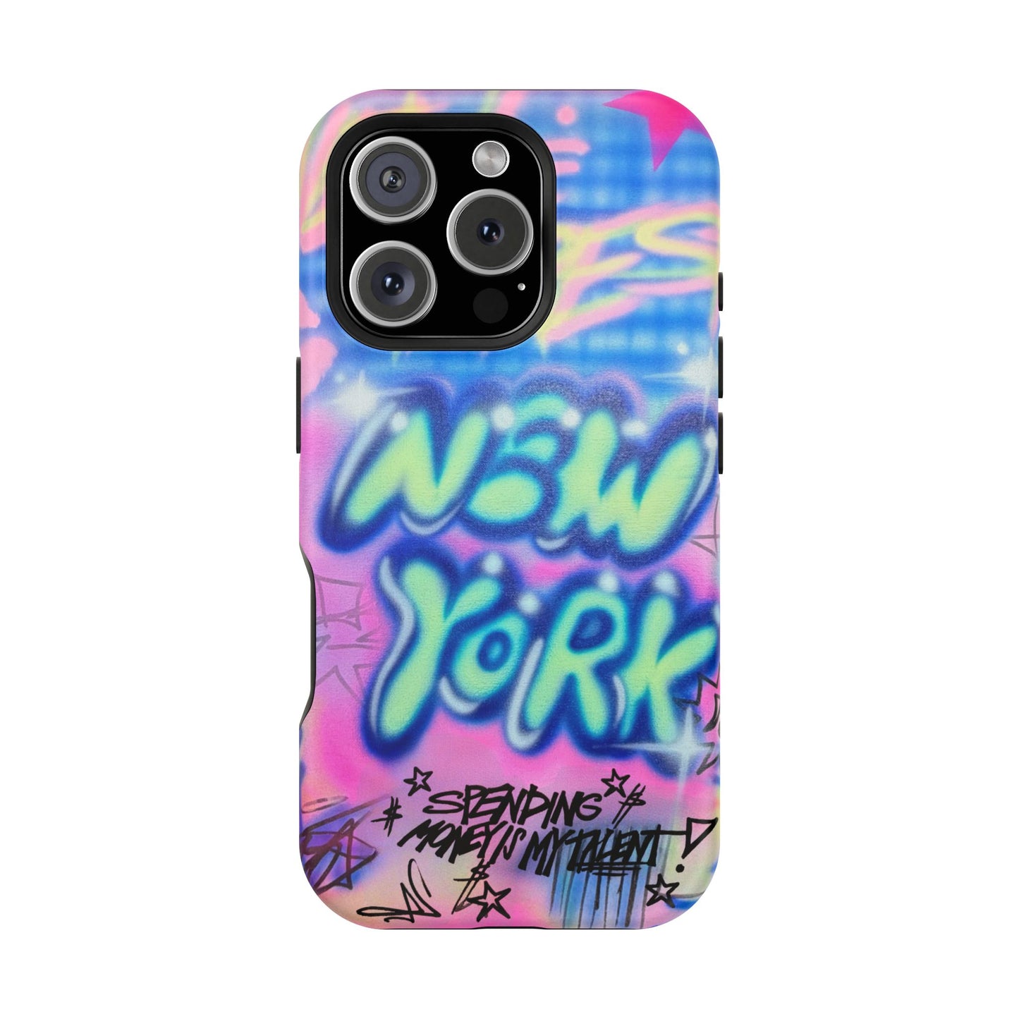 magsafe "spending $$ is my talent" airbrush iPhone case