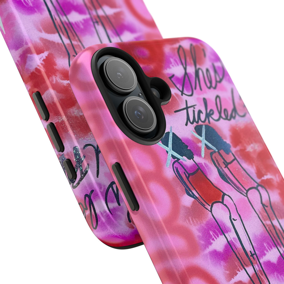 "tickled pink" airbrush iPhone case