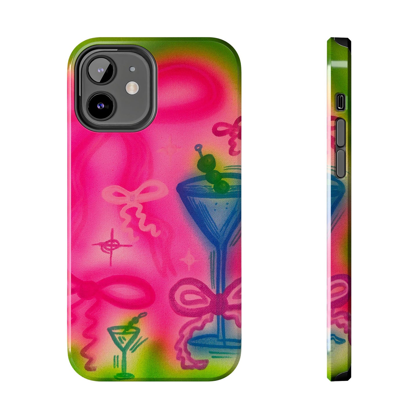 "bow martini" airbrush iPhone case