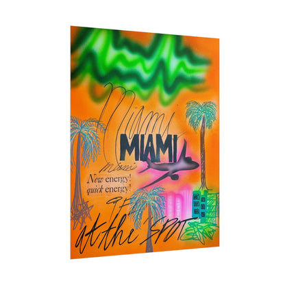 "miami, fl" airbrush rolled print