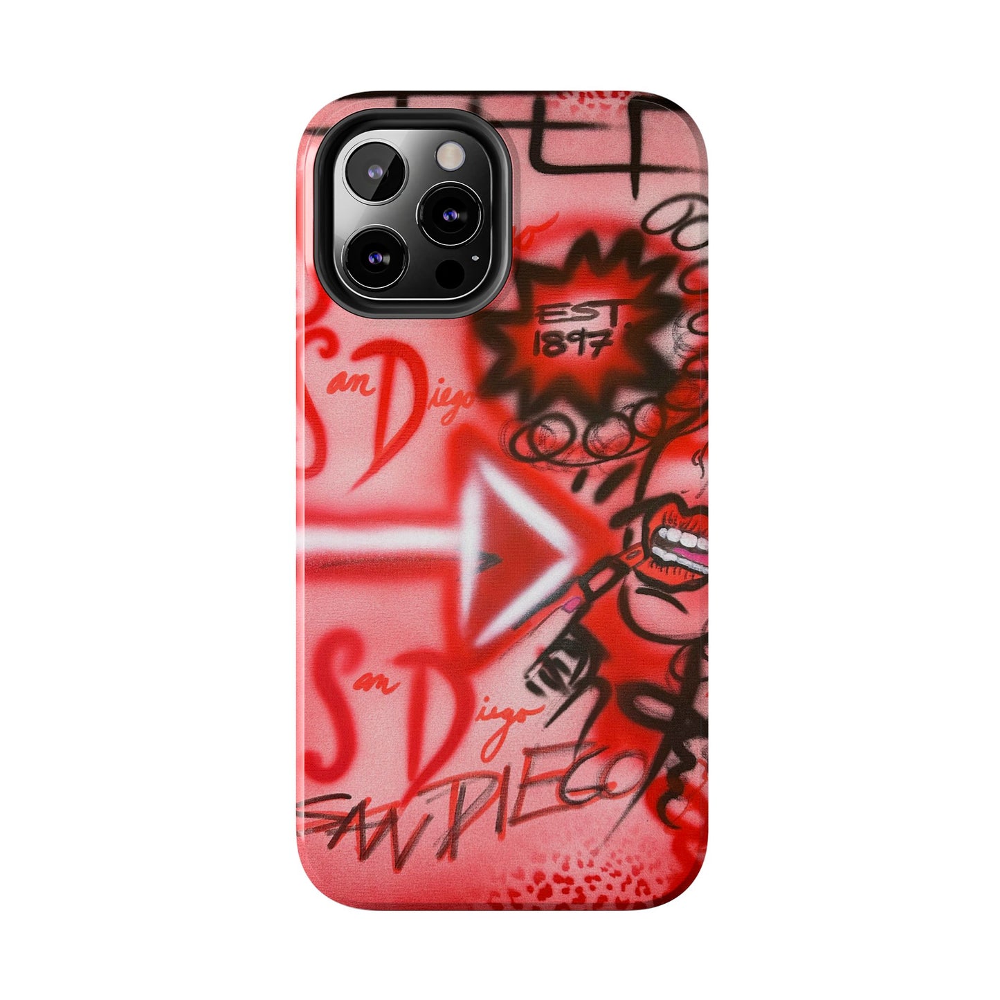 "san diego" airbrush iPhone case