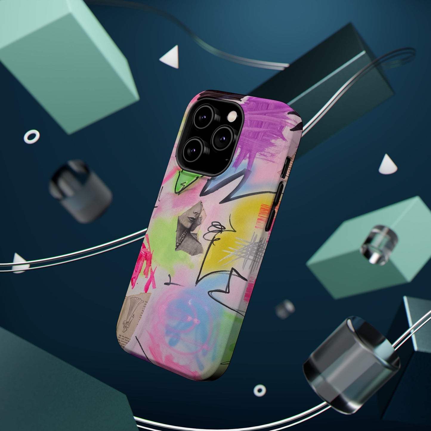 MagSafe "pastel static" airbrush iPhone case