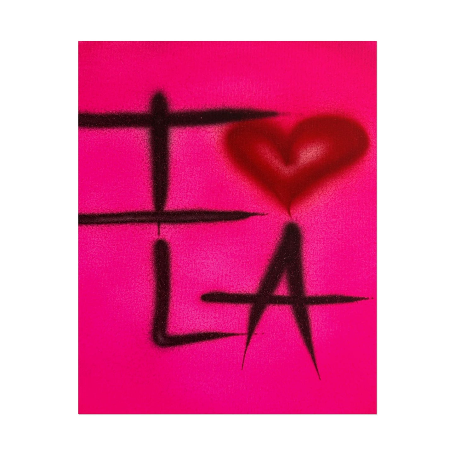 "i <3 LA" airbrush rolled print