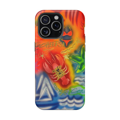 MagSafe "tipsy lobster" airbrush iPhone case