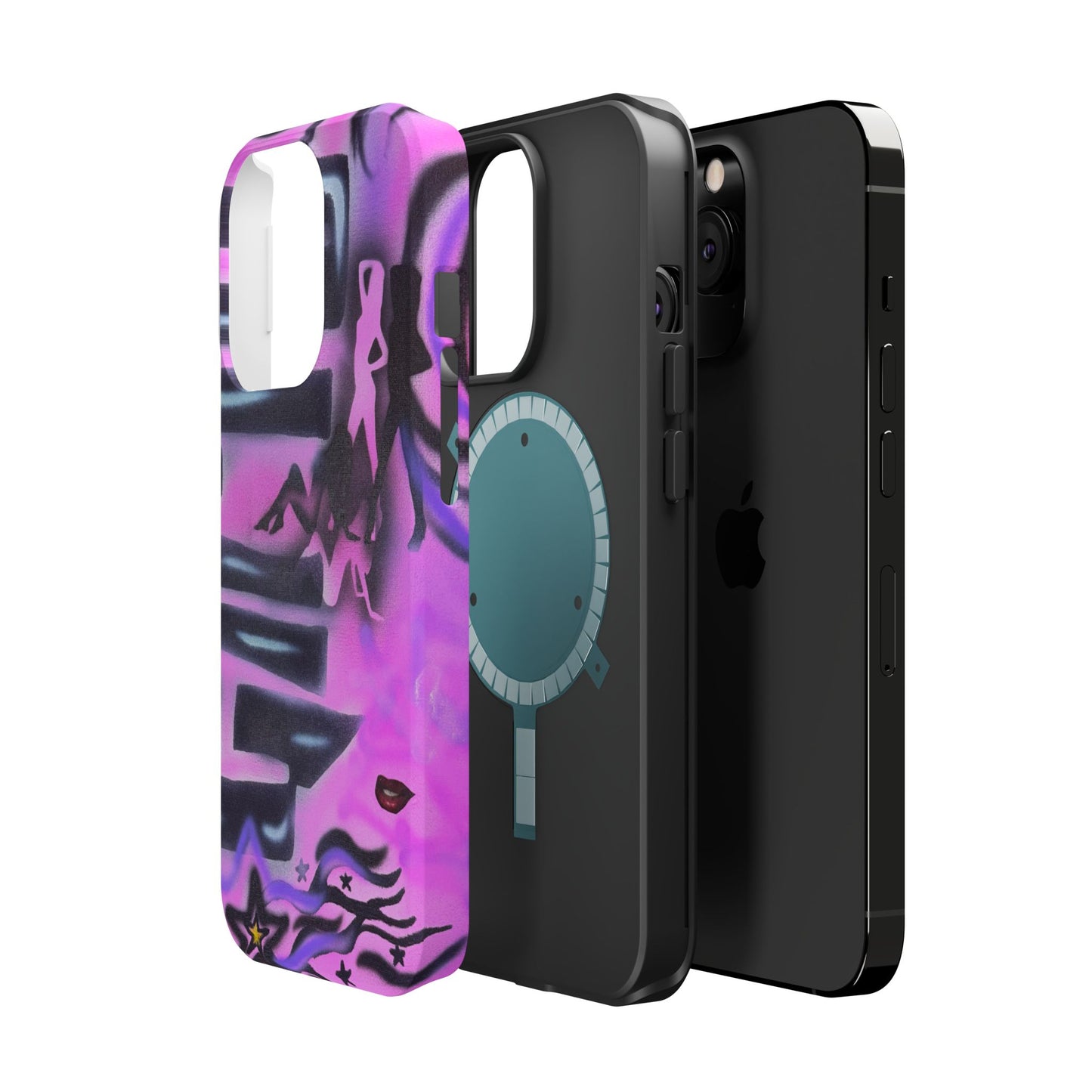 MagSafe "neon nights" airbrush iPhone case