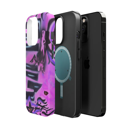 MagSafe "neon nights" airbrush iPhone case
