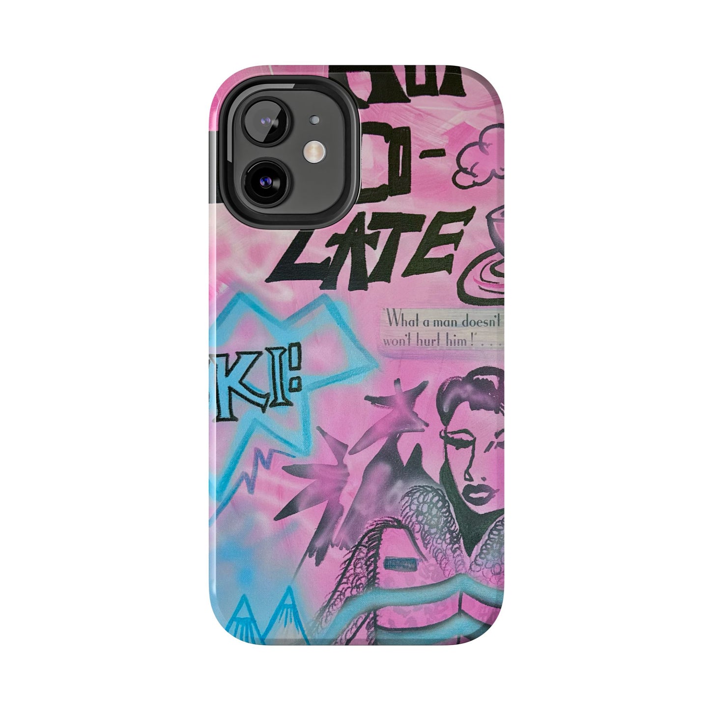 "avant le ski" airbrush iPhone case