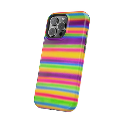 MagSafe "colorful stripes" airbrush iPhone case