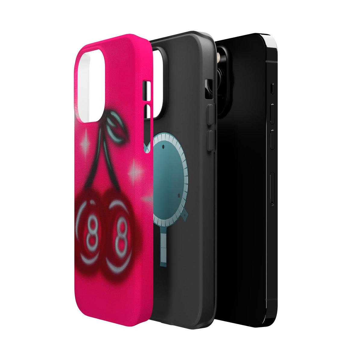 MagSafe "cherry 8ball" airbrush iPhone case