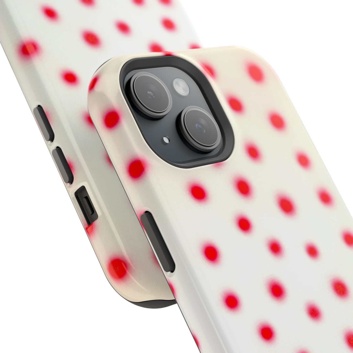 MagSafe "vanilla cherry polka dot" airbrush iPhone case